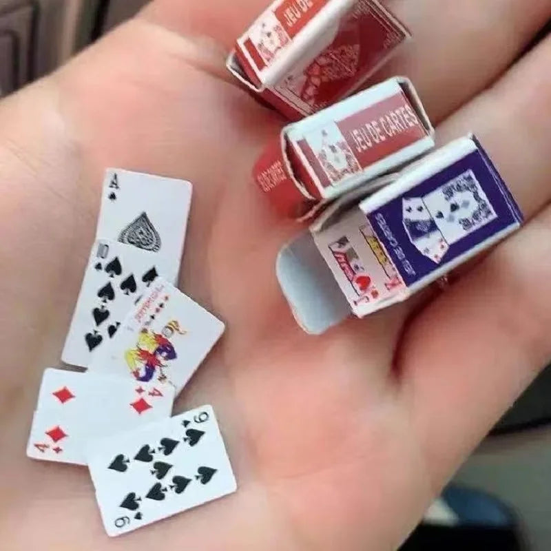 Mini Playing Poker Cards – Fun, Portable Stress Relief Game for Students & Casual Fingertip Play