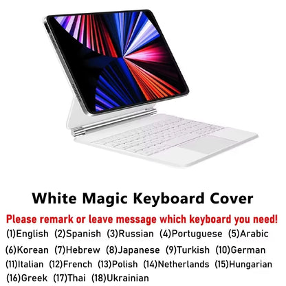 Magic Keyboard Cover for iPad — Magnetic Folio with Backlight for iPad Air 11/13, Pro 11/12.9 & iPad Air 4/5, 10th Gen 10.9-inch