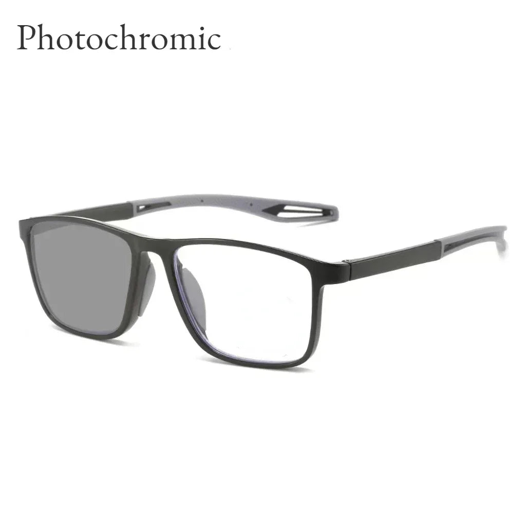 TR90 Photochromic Blue Light Reading Glasses – Ultralight Sports Eyewear for Men & Women, +1.0 to +4.0 Farsighted Lenses