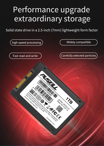 PUSKILL SATA3 SSD – 2.5" Internal Solid State Drive for Laptop & Desktop, Available in 120GB, 256GB, 512GB, 1TB, 2TB   2/2