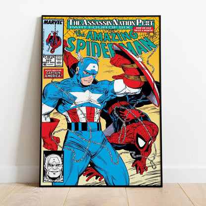 Spider-Man Comic Book Covers Poster - Comic Print Wall Art Gift for Superhero Fans