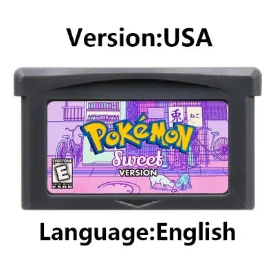 GBA Game Cartridge – 32-Bit Pokemon Series: Crown Clover, Unbound, Quetzal, Glazed, Gaia & Emerald Legacy
