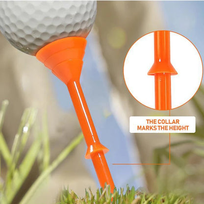 83mm Plastic Golf Tees – Big Cup Plus Scale Design, 50PCS Multi-Color Golf Accessories for Training & Sports (TE007-P)