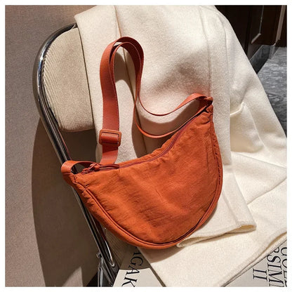 Casual Nylon Hobo Crossbody Bag for Women – Shoulder, Half Moon, Tote Travel Shopper & Purses