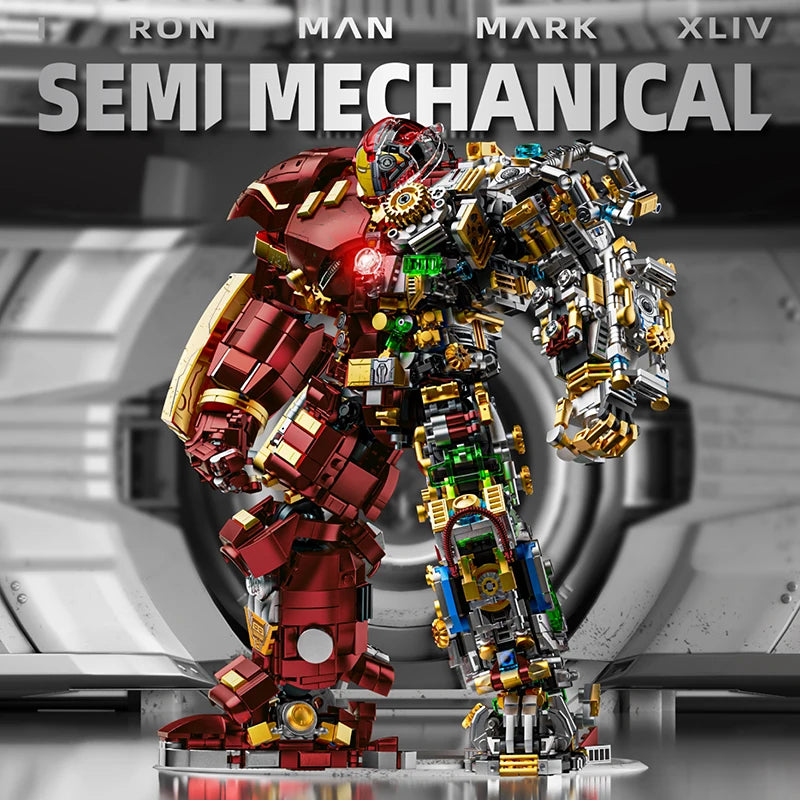2700+pcs Iron Heroes Building Blocks – Buster Mech Action Figures DIY Brick Set, Collectible Toys for Boys & Adults