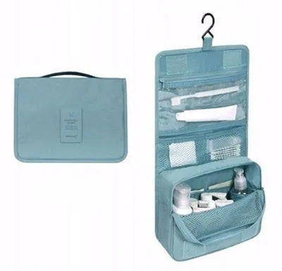 Waterproof Hanging Travel Makeup Bag – Bathroom Cosmetic Organizer for Men & Women