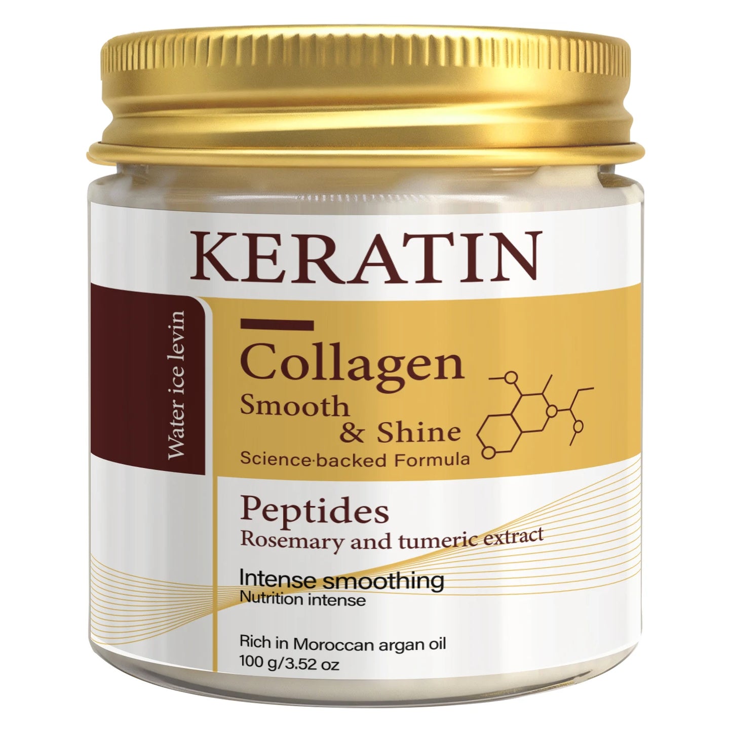 Keratin Collagen Hair Mask - Peptide & Rosemary Deep Conditioning Treatment for Smoothing, Shine & Hair Repair