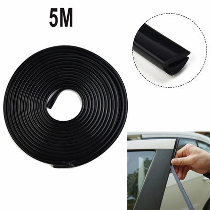 5M Car Door Edge Protector Strip - U Shape Rubber Seal Trim 11x5mm Auto Door Guard for Scratch Protection, Sealing & Decoration