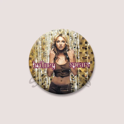Britney Spears Music Brooch Pin – Pop Singer Badge Jewelry for Bags & Clothing, Fan Collection Accessories & Gift Item