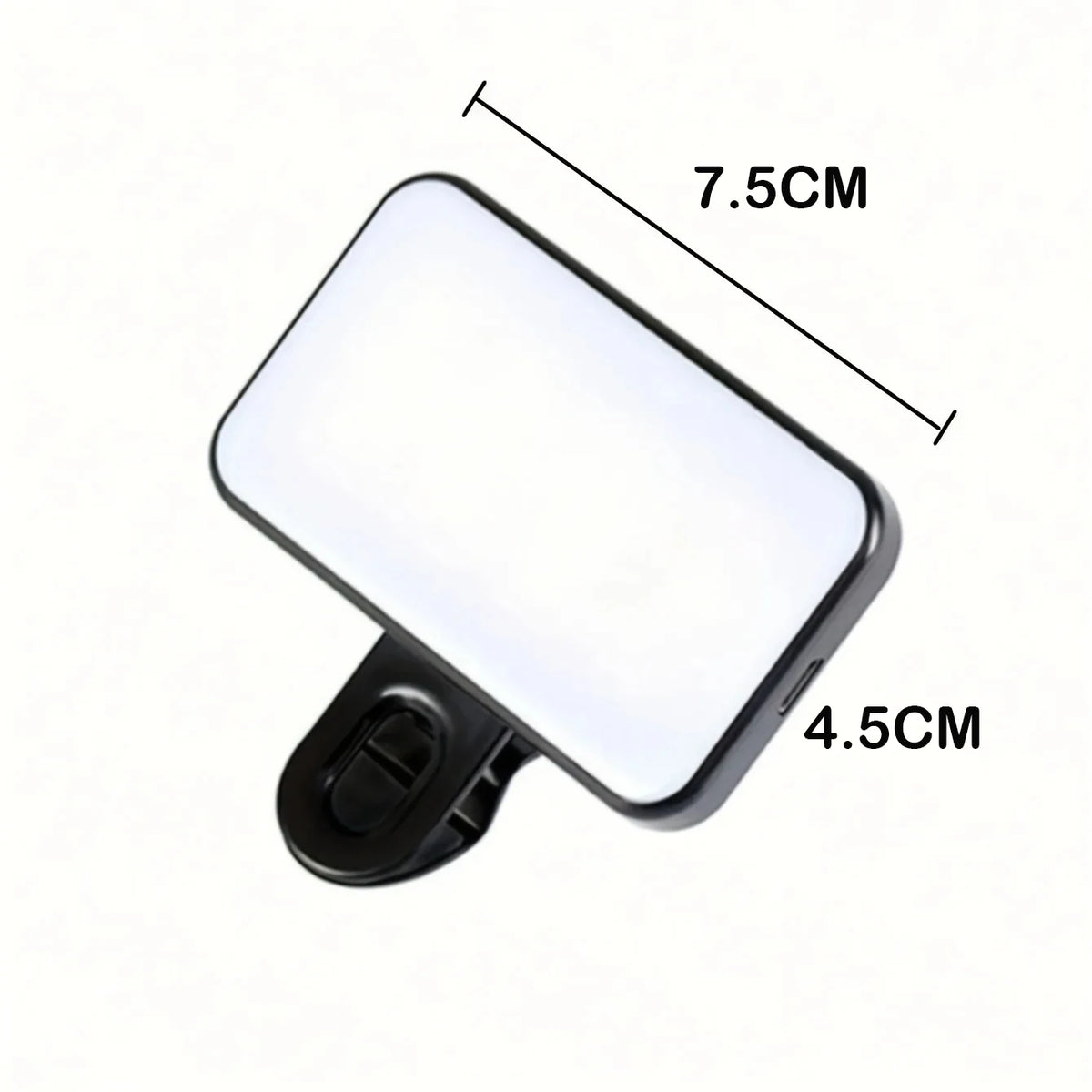 Portable Mini Selfie Fill Light - Rechargeable 3-Mode Clip-On LED Light for Phone & Computer