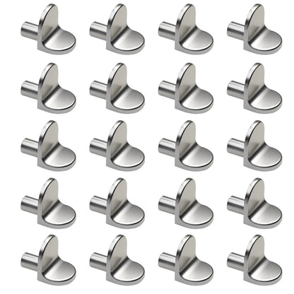 20pcs L-Shaped Shelf Support Studs: 5mm Pins for Cabinet, Wooden & Glass Board Bracket Holder