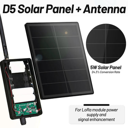 D5 5V Solar Panel Kit - Solar Power Module for Heltec LoRa32 V3, Meshtastic, MeshCore & ESP32 868/915MHz Boards