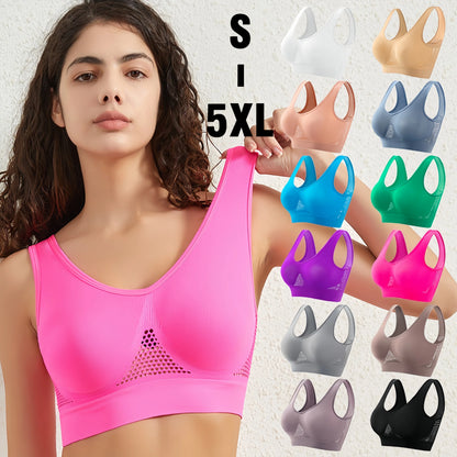 Seamless Push-Up Bra for Women – Wireless Breathable Comfort Bralette & Crop Top Sports Lingerie, S–5XL Plus Size Support