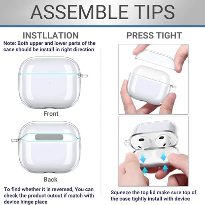 Wireless Earbuds TPU Case - Protective ANC Bluetooth Headphone Cover for Pro 2nd Gen Pods 3/4