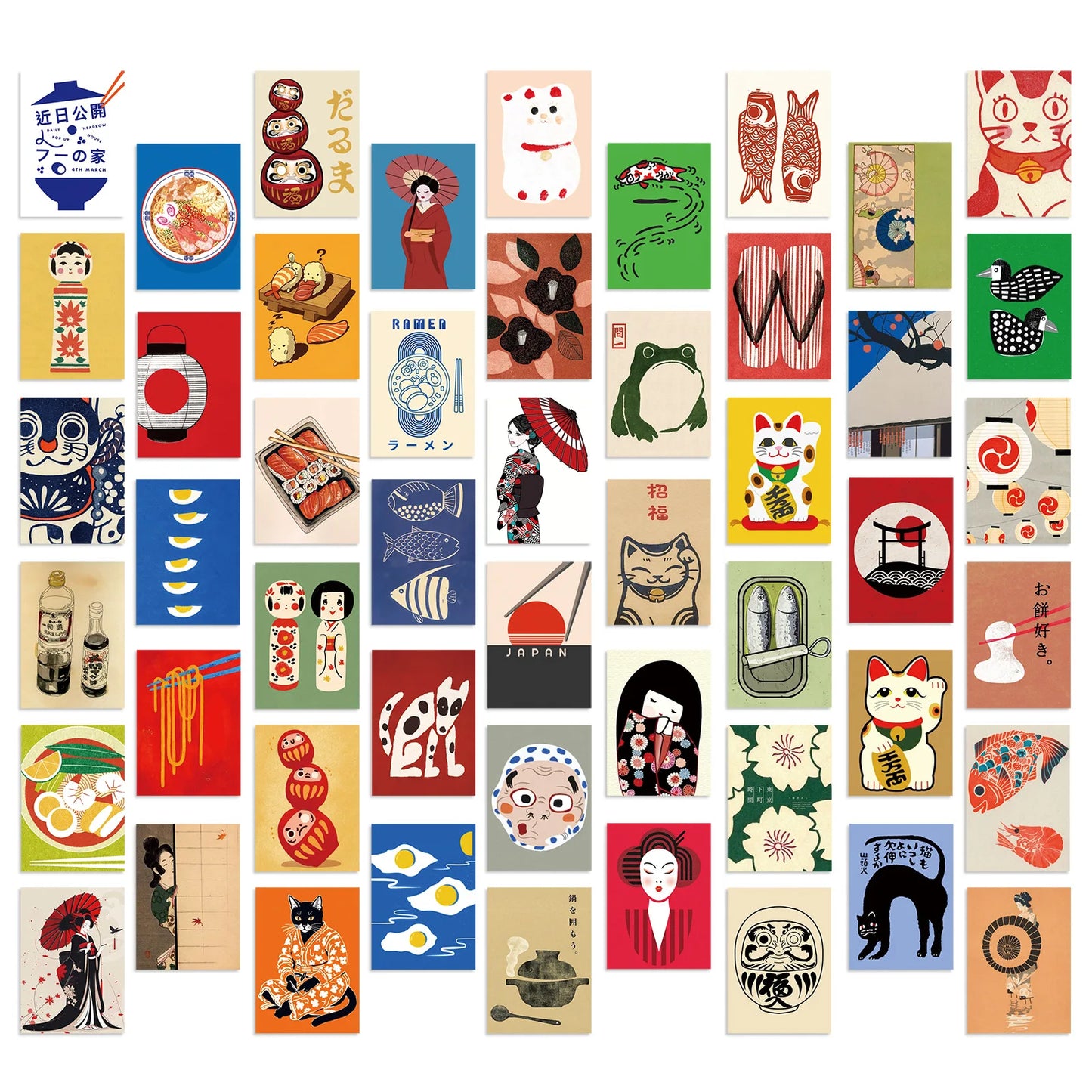 50Pcs Japanese Cartoon Stickers - Waterproof Decorative Decals for Laptop Phone Case Refrigerator Skateboard DIY Decor