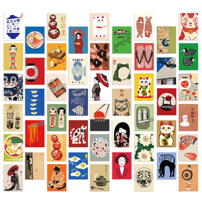 50Pcs Japanese Cartoon Stickers - Waterproof Decorative Decals for Laptop Phone Case Refrigerator Skateboard DIY Decor