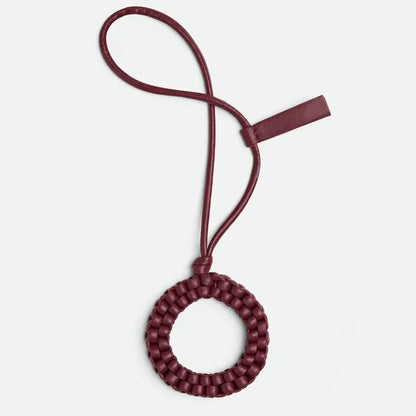 Woven Leather Letter Bag Charm – Luxury Handwoven Pendant Ornament for Women’s Handbags, Fashionable Bag Decoration Accessory