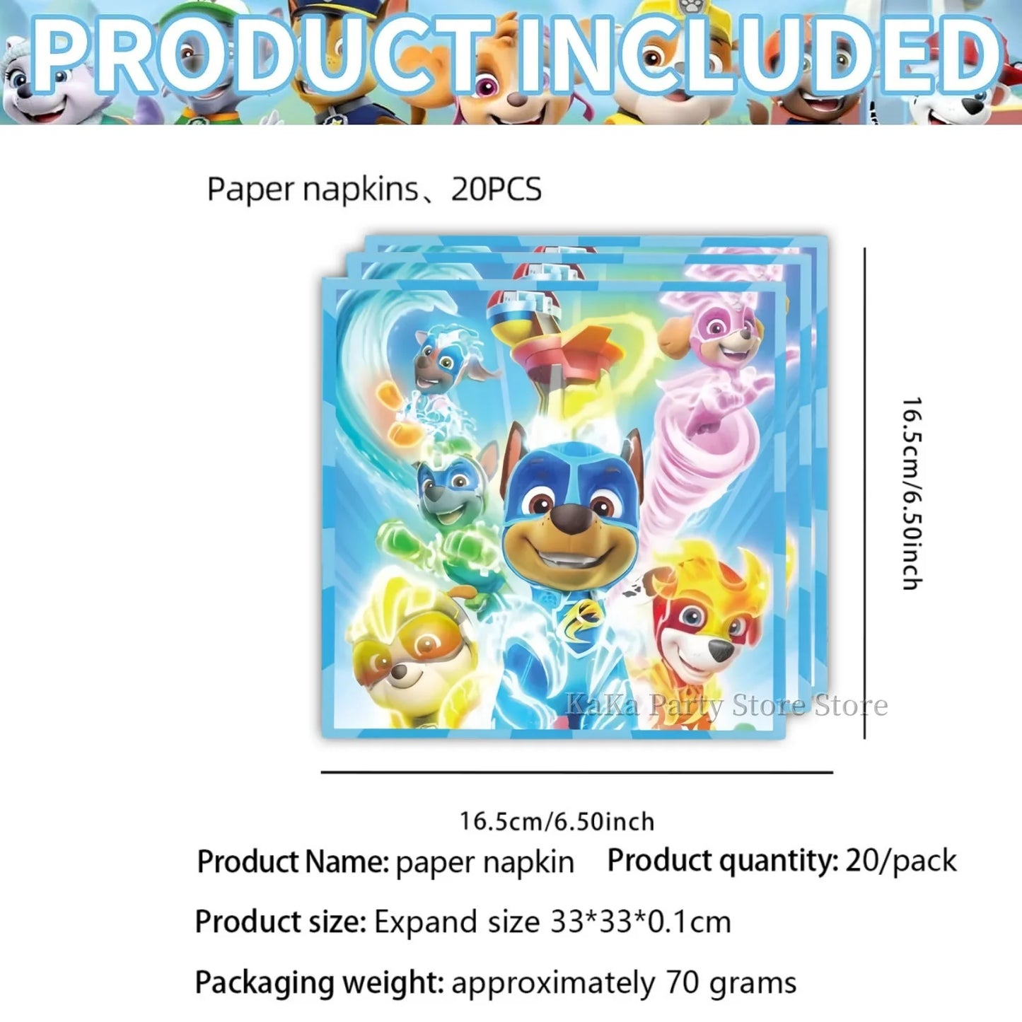 PAW Patrol Birthday Party Supplies Set – Tablecloth, Plates, Cups & Balloons Kids Party Decor for Birthday, Baby Shower & Favors
