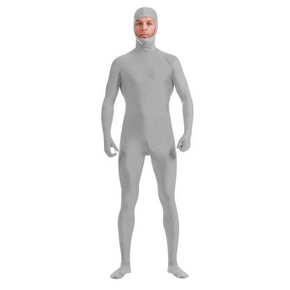 Full Body Zentai Suit for Men – Halloween Second Skin Tight Spandex Nylon Bodysuit Cosplay Costume