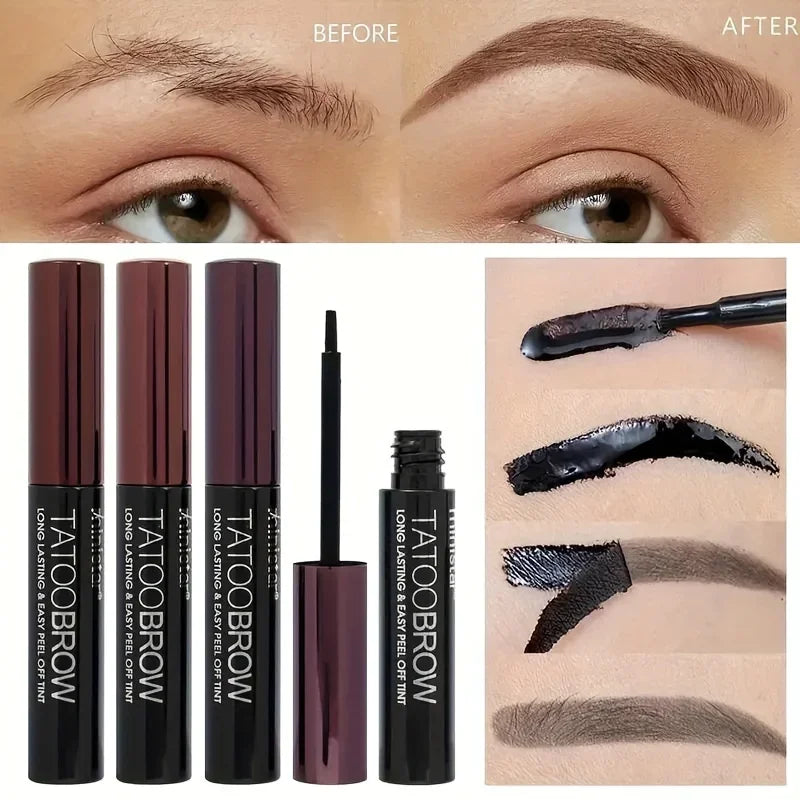 Tattoo Peel Off Eyebrow Gel Tint – Semi-Permanent, Waterproof, Transfer-Proof for Fuller, Defined Brows