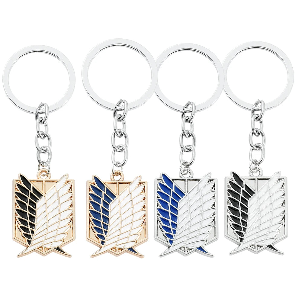 Attack on Titan Enamel Keychain - Anime Metal Pendant Badge Charm for Men & Women, Fan Gift Accessory