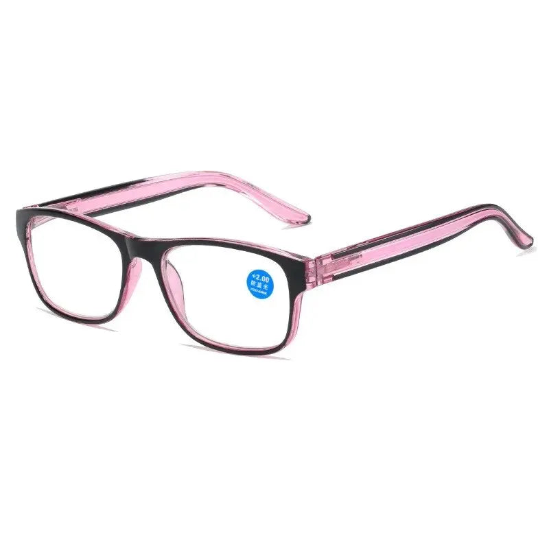 Anti Blue Light Reading Glasses – Fashion Clear Square Computer Eyewear with Spring Legs Frame for Women & Men