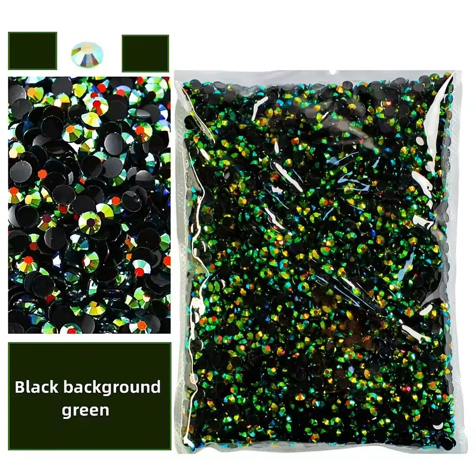 Jelly AB Resin Rhinestones 2-6mm — Non-Hotfix Flat Back Plastic Crystals & Strass Glitters, Large Pack