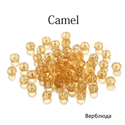 70–300pcs Czech Crystal Glass Beads Set (3–8mm) – Faceted Translucent Colorful Spacer Beads for DIY Jewelry, Bracelets & Craft Making