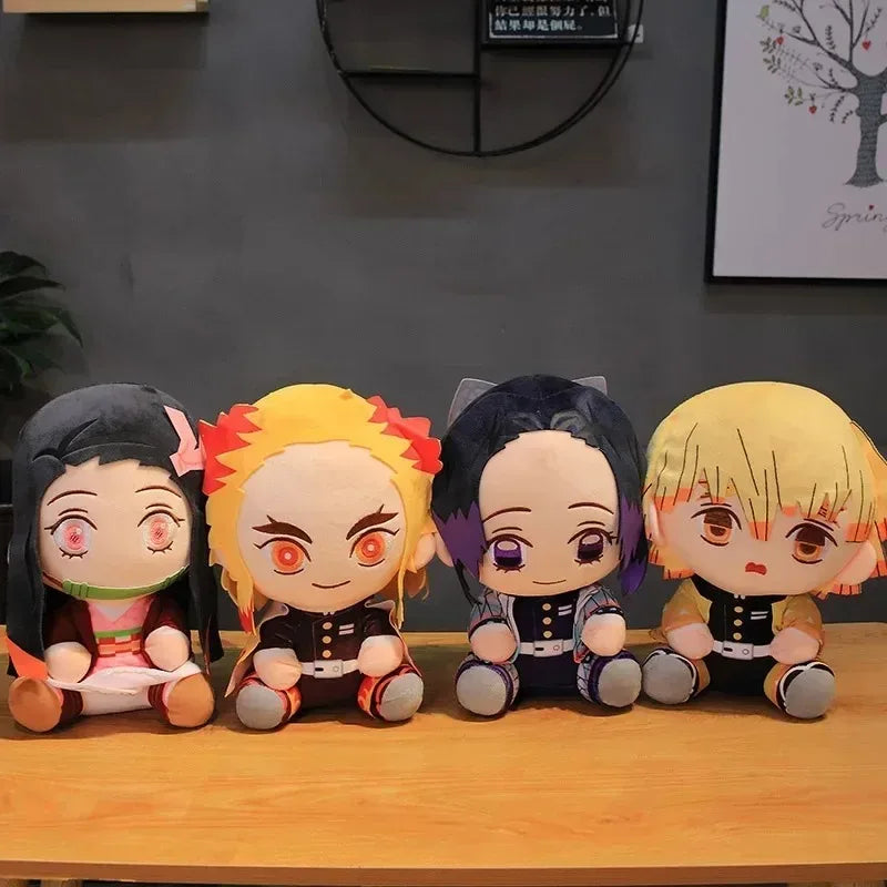 20cm Demon Slayer Plush Dolls — Kamado Tanjirou, Nezuko, Zenitsu & Kyoujurou Anime Toys | Kids Gifts from Kimetsu No Yaiba