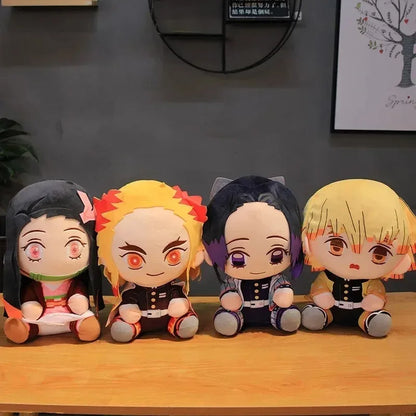 20cm Demon Slayer Plush Dolls — Kamado Tanjirou, Nezuko, Zenitsu & Kyoujurou Anime Toys | Kids Gifts from Kimetsu No Yaiba