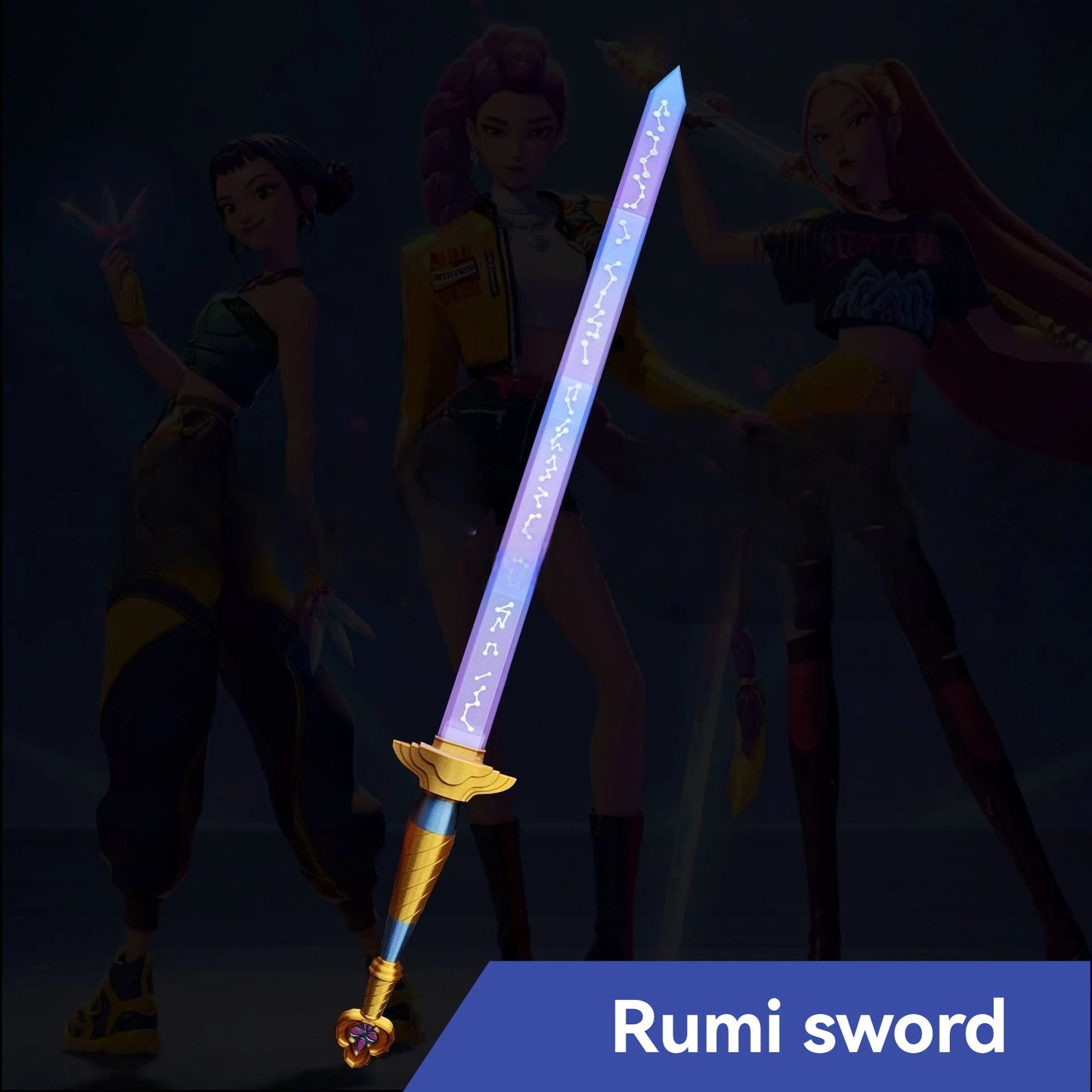 Kpop Rumi Sword Cosplay Prop – Demon Hunter Roleplay Outfit Accessory for Men and Women, Halloween and Carnival Costume