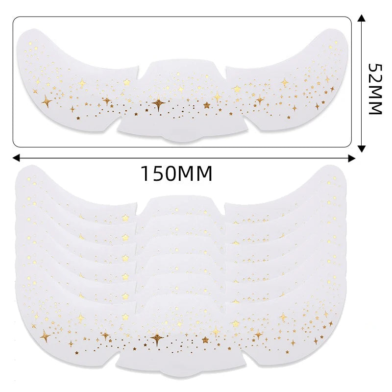 6pcs Metallic Fake Freckles Temporary Tattoos — Gold & Silver Face Stickers for Makeup and Hot Stamping