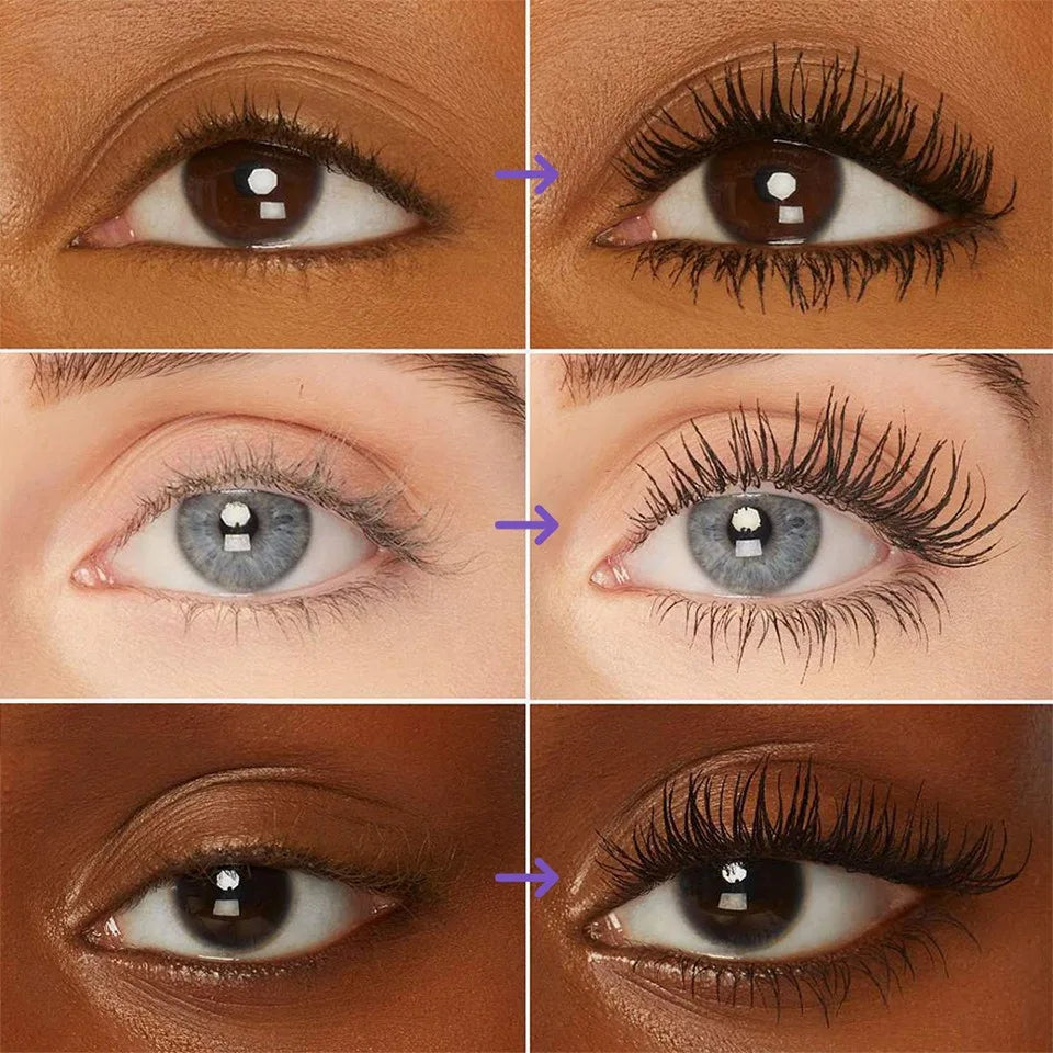 Red Wine Brown 5D Mascara — 3D Curling, Waterproof, Non-Smudge, Fast-Dry Eyelash Extension Makeup