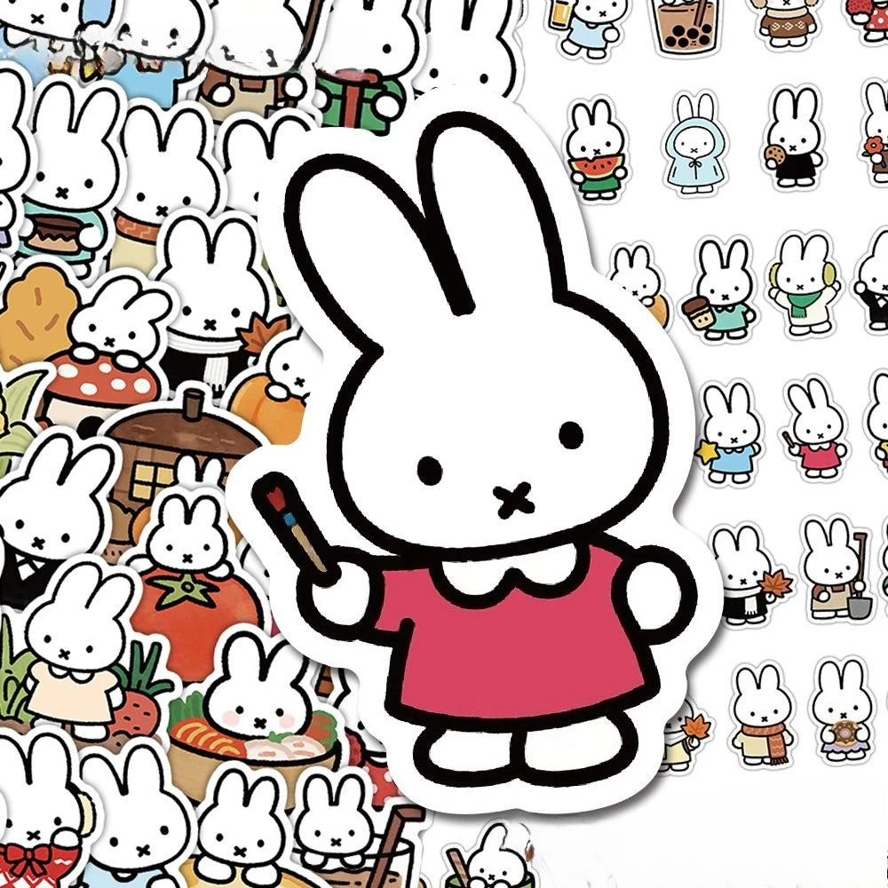 Miffy Cartoon Stickers - Cute Creative Decorative Stickers for Journals, Crafts & Personal Planners