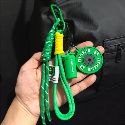 Fitness Keychain - Gym Lover Sports Charm for Workout Bags & Water Bottles