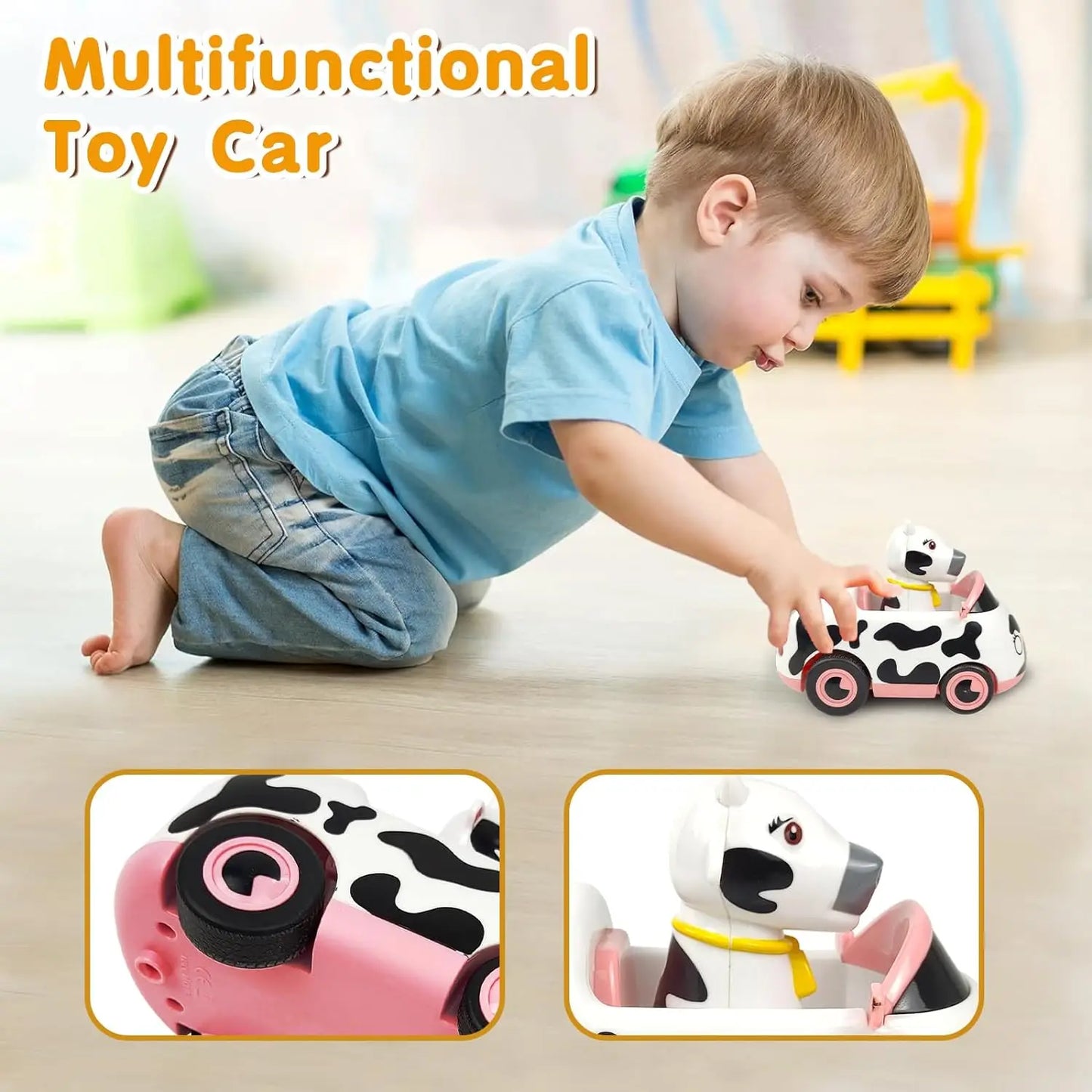 La Granja De Zenon Bartolito Pull-Back Toy Car – Inertia Car Set for Kids 1-3 Years, Birthday Gift