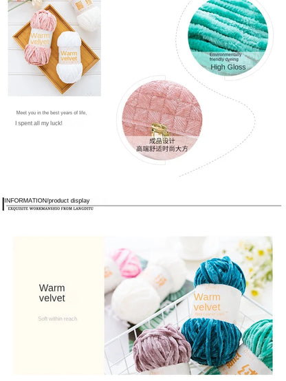 50g/Ball DIY Knitting Yarn – Soft Wool for Baby Scarf, Hat, Chunky Crochet Thread