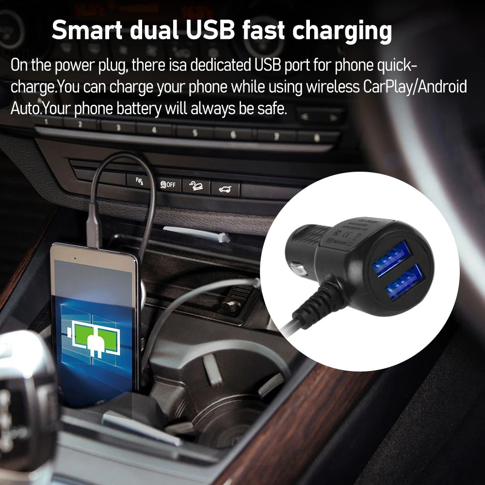 7 Inch IPS Portable Car Radio – WIFI Wireless CarPlay & Android Auto, Multimedia Video Player with Reversing Camera for Apple/Android