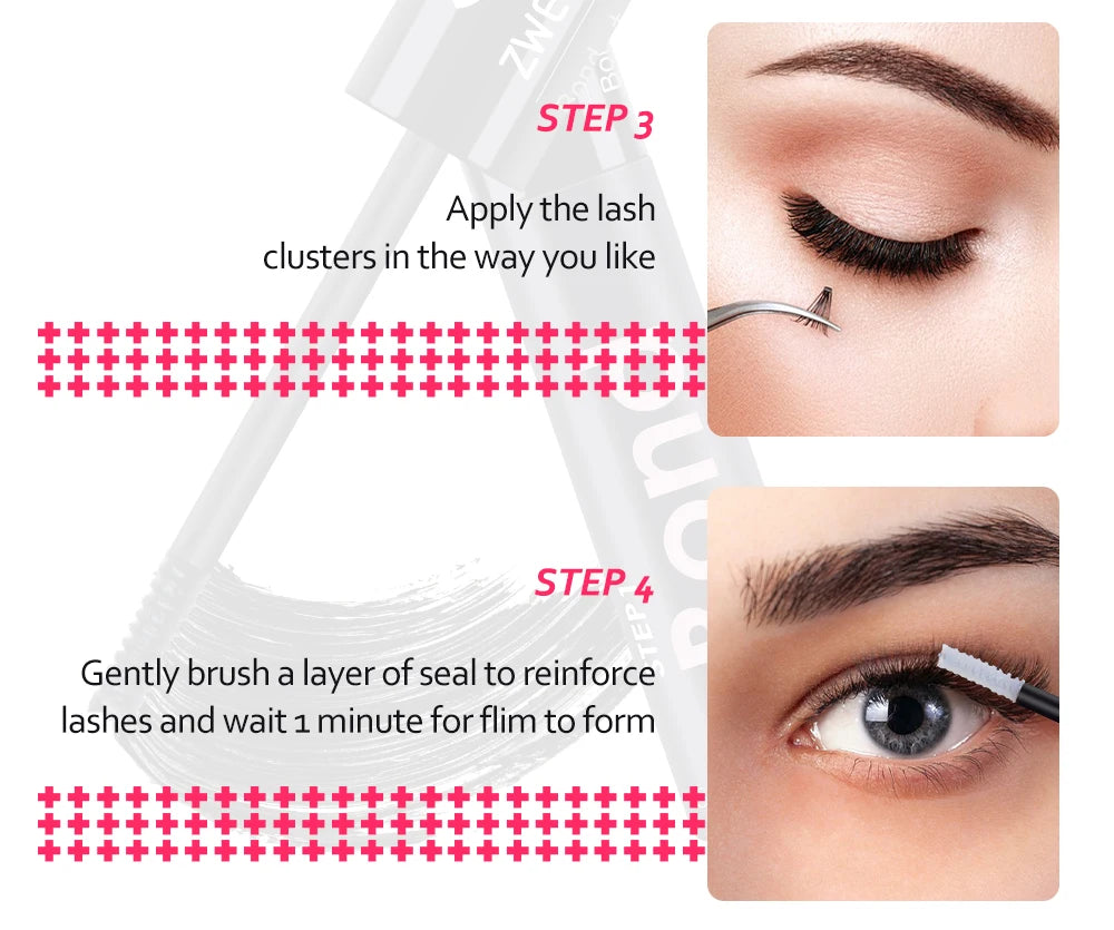 780pcs Eyelash Clusters Kit – 8-16mm Extension with Bond & Seal, Remover, Applicator for DIY Home Makeup