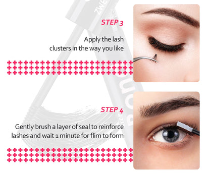 780pcs Eyelash Clusters Kit – 8-16mm Extension with Bond & Seal, Remover, Applicator for DIY Home Makeup