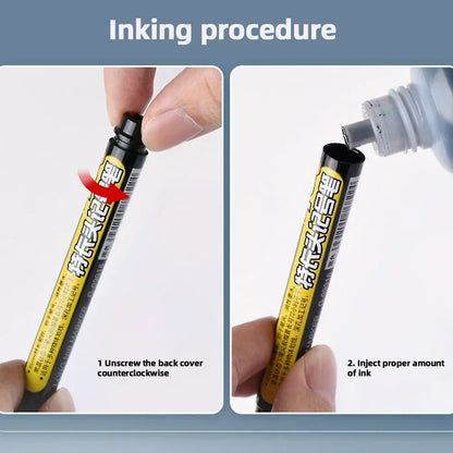 45mm Deep-Hole Carpenter Marker Pen - Long-Nib Woodworking Marking Pen for Measuring & Construction