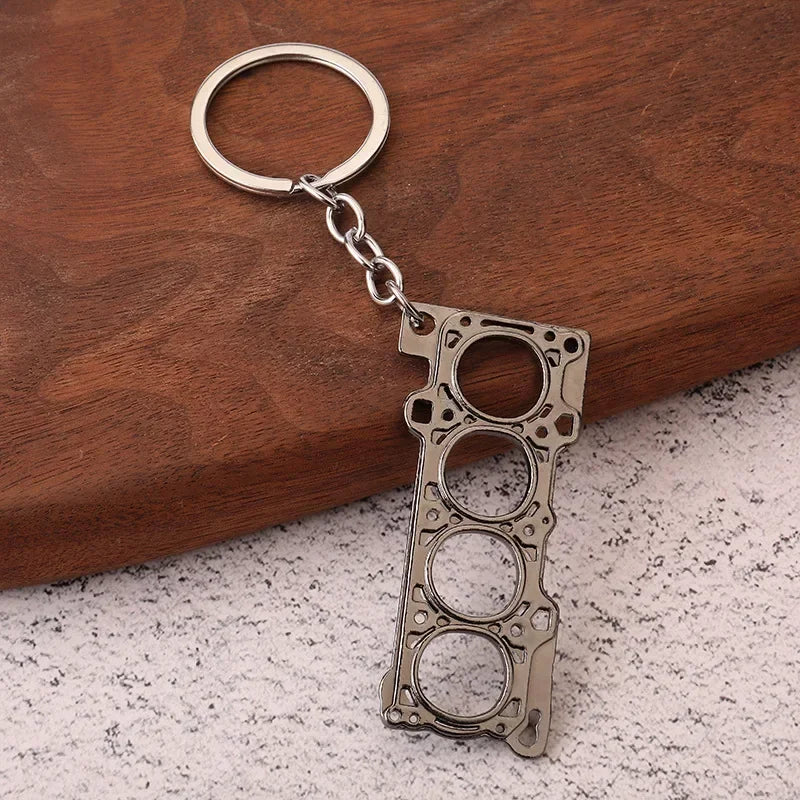 Creative Gear Head Keychain – Speed Gearbox & Turbo Hub Brake Disc Pendant for Car Keys, Shock Absorber Keyring