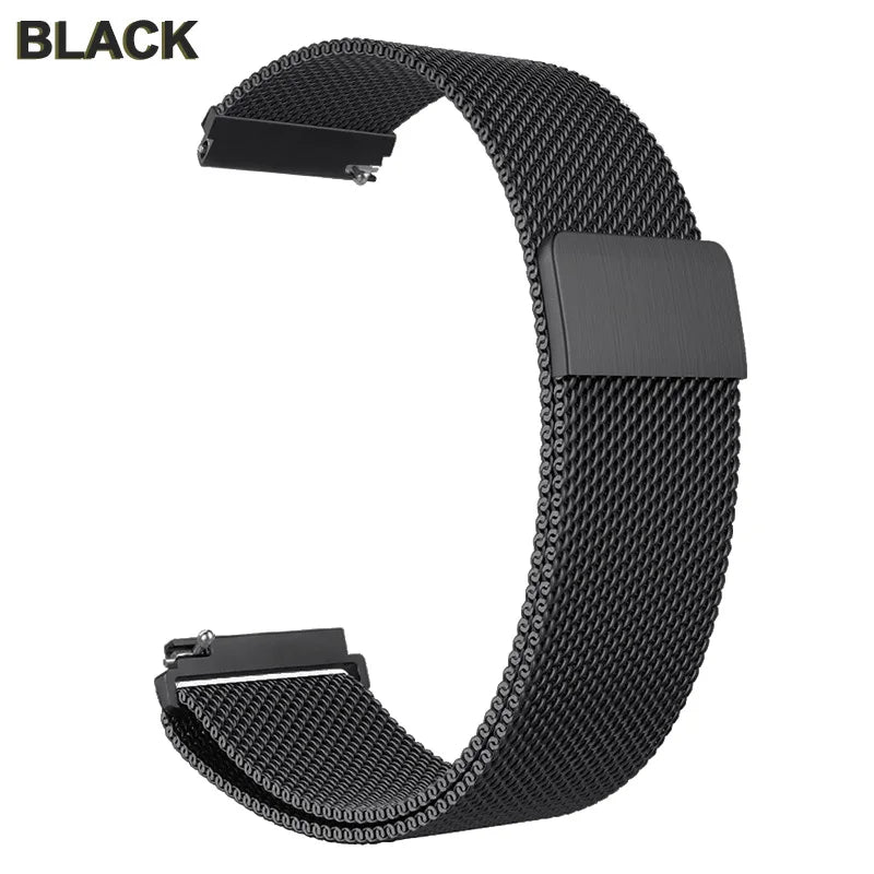 18mm-22mm Metal Watch Strap – Milanese Loop Bracelet for Garmin Vivoactive, Venu, Forerunner & SQ Series