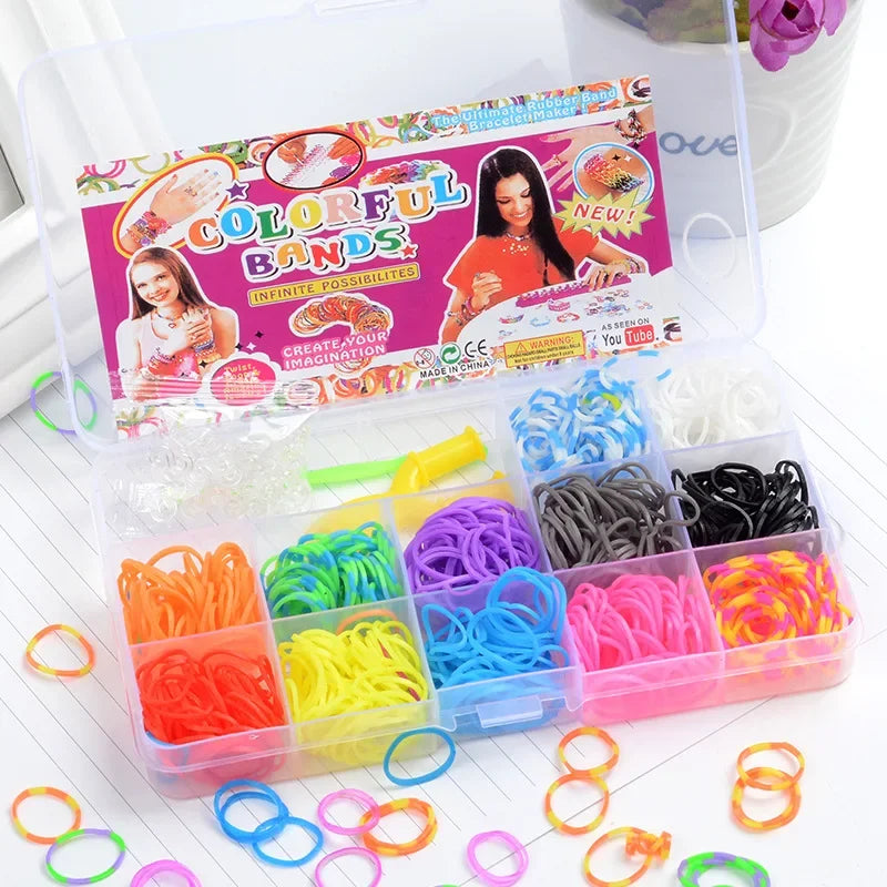 Creative Rainbow Loom Bands Set – Colorful DIY Rubber Bracelet Making Kit for Girls’ Crafts and Birthday Gifts