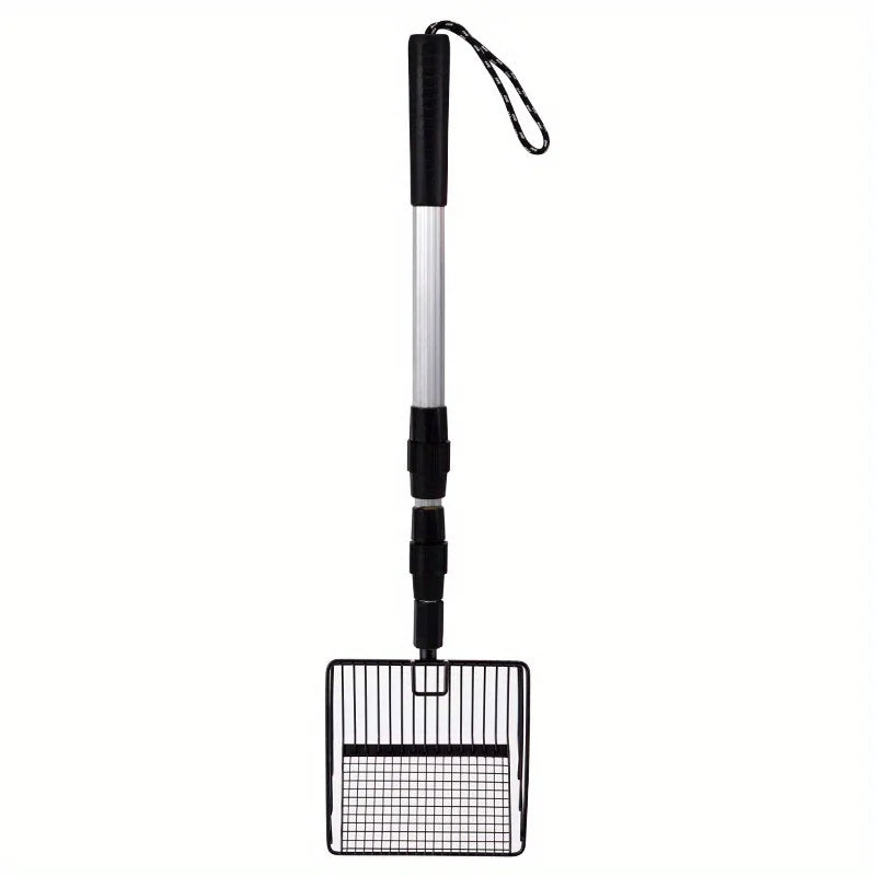 Stretchable Chicken Coop & Cat Litter Scooper – Pet Cleaning Shovel Tool for Easy Waste Separation and Debris Removal, Pet Supplies Accessory (Black)