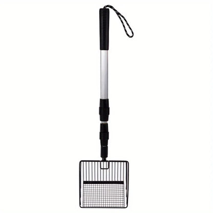 Stretchable Chicken Coop & Cat Litter Scooper – Pet Cleaning Shovel Tool for Easy Waste Separation and Debris Removal, Pet Supplies Accessory (Black)