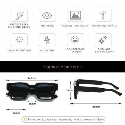 KLASSNUM 2024 Luxury Square Sunglasses – Retro UV400 Designer Shades for Men & Women