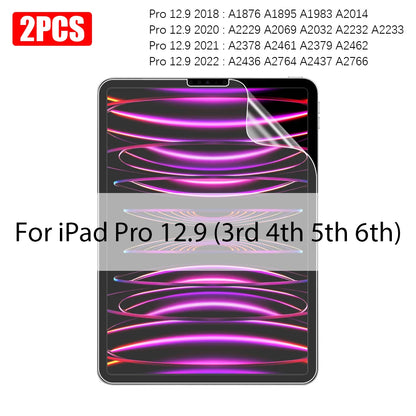 2PCS Paper-Like Screen Protector for iPad (10th Gen, Pro 11/12.9, Air 5/4, Mini 6, 7-9th Gen)