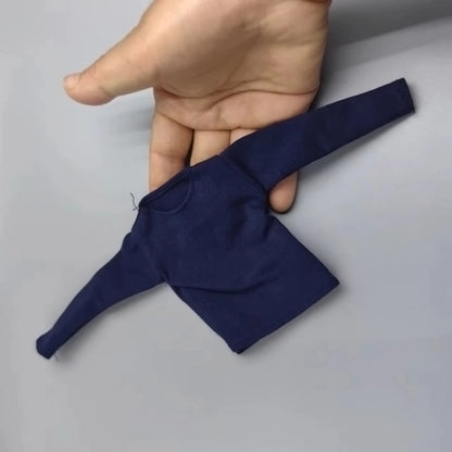 1/6 Scale Black T-Shirt for 12" (30cm) Action Figures — Male & Female DIY Model Accessories