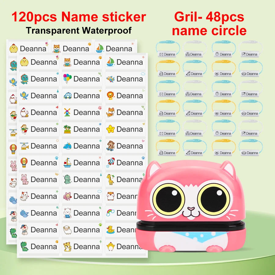 149pcs Personalized Name Stamp Set – Waterproof, Non-Fading Baby & Kindergarten Engraved Seals, Perfect Student Gift